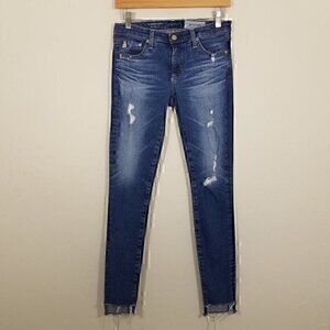 Ag Adriano Goldschmied The Legging Ankle Super Skinny Distressed Jeans Stretch